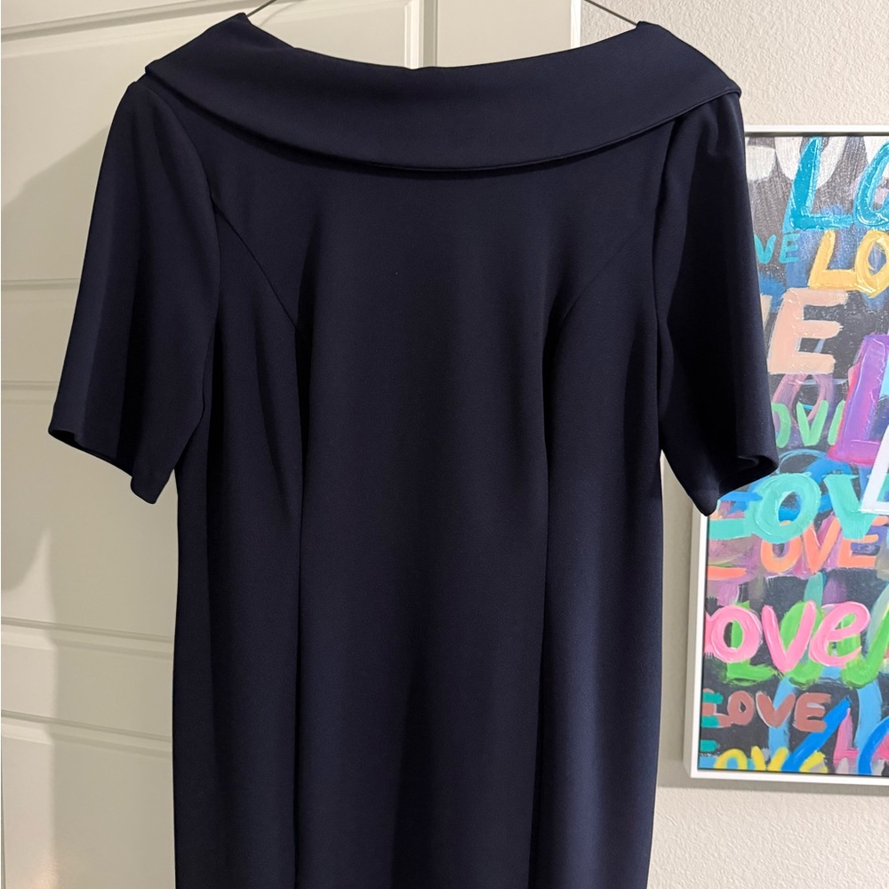 Worn one time Adrianna Papell Midnight Blue Long Sleeve Dress
